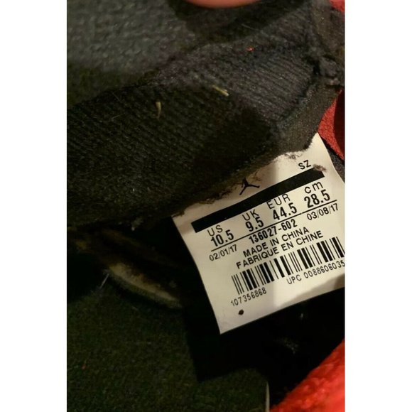 Nike Air Jordan 5 Retro Red Suede Men’s Size 10.5 Raging Bull 136027-602 Sneaker main image 4